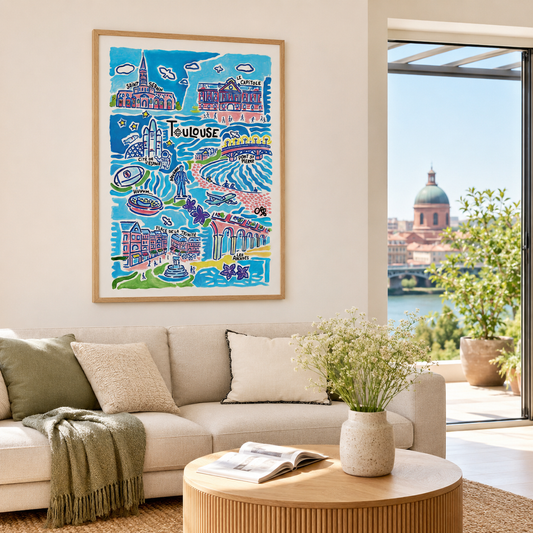 Affiche Toulouse | Peinture Olf 30×40 ou 50×70 cm