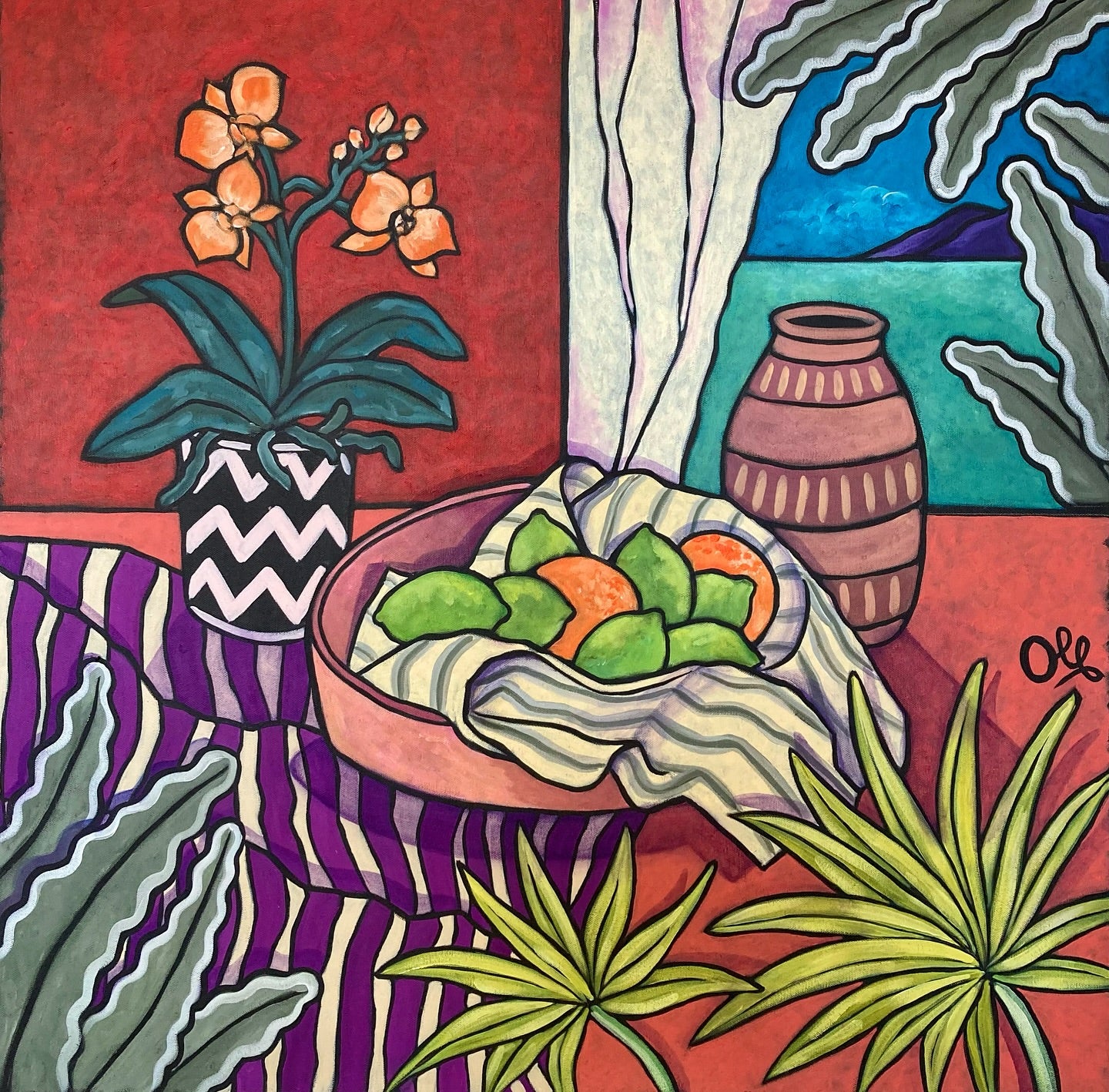 Encore un matin — Toile originale Olf | Acrylique 80×80 cm