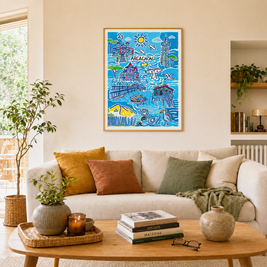Affiche Arcachon | Peinture Olf 30×40 ou 50×70 cm