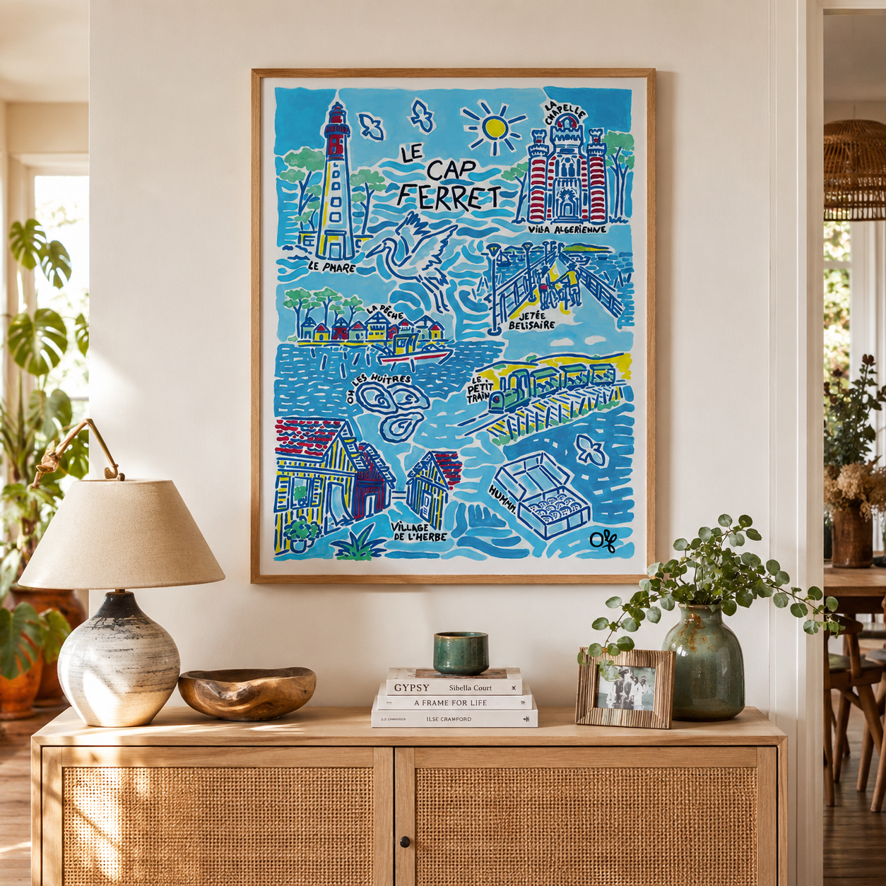 Affiche Cap Ferret | Peinture Olf 30×40 ou 50×70 cm