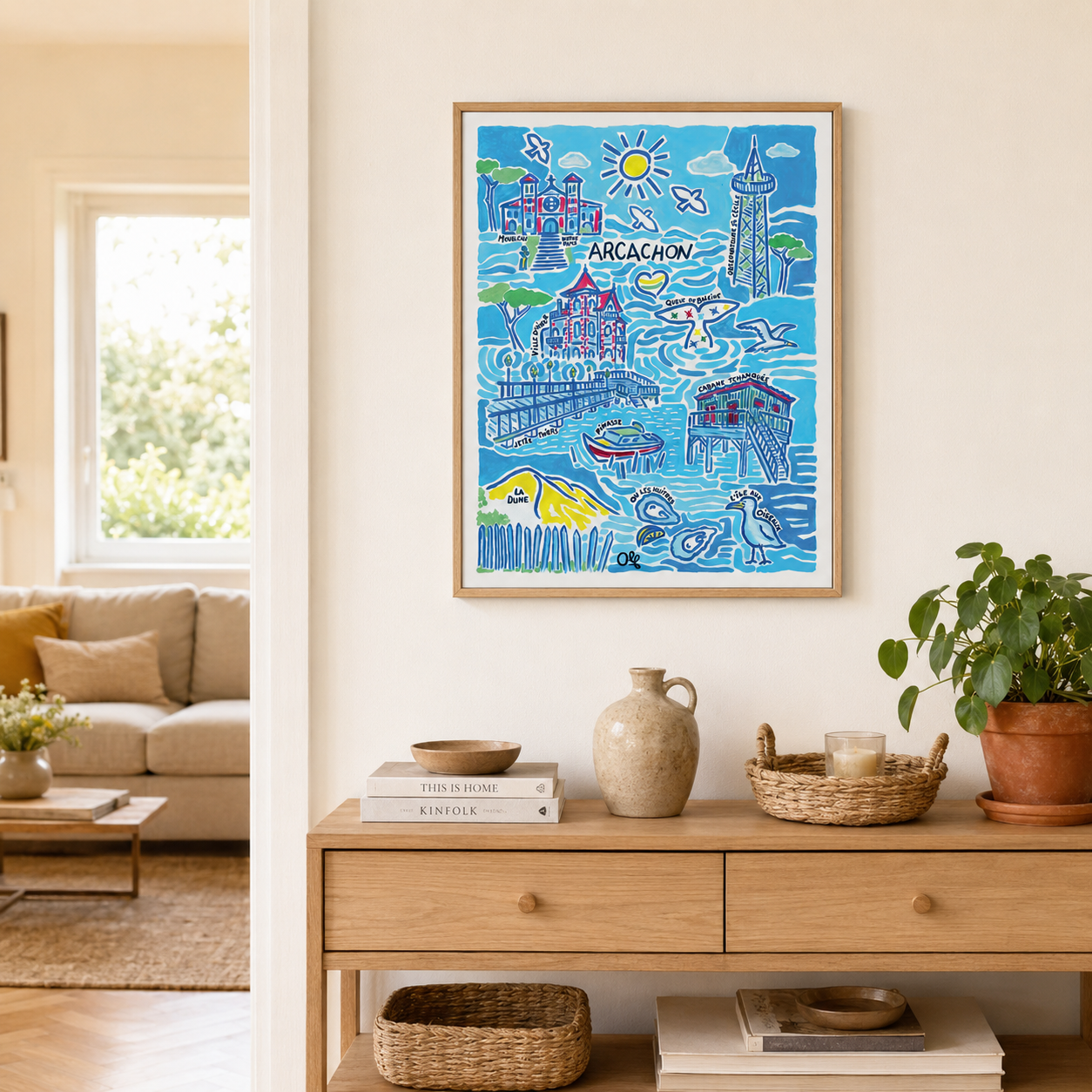 Affiche Arcachon | Peinture Olf 30×40 ou 50×70 cm