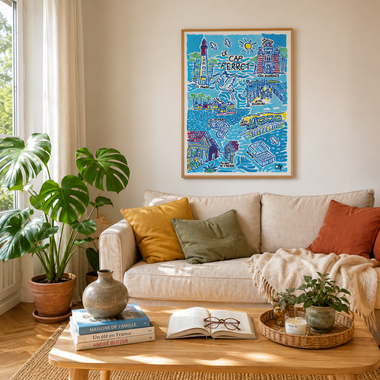 Affiche Cap Ferret | Peinture Olf 30×40 ou 50×70 cm