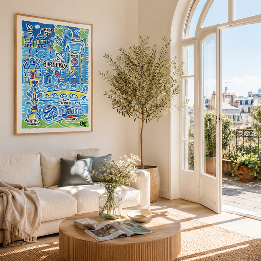 Affiche Bordeaux | Peinture Olf 30×40 ou 50×70 cm