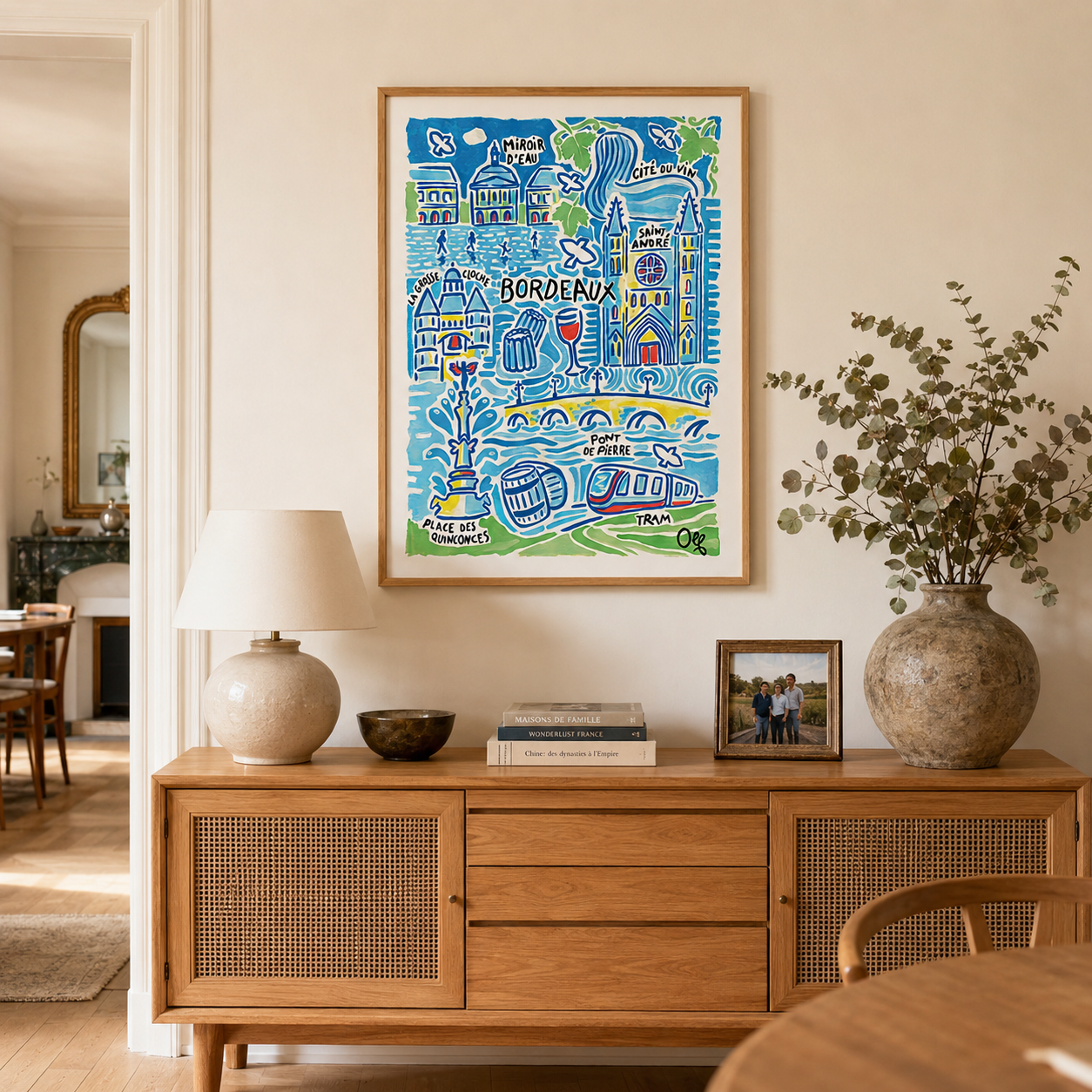 Affiche Bordeaux | Peinture Olf 30×40 ou 50×70 cm