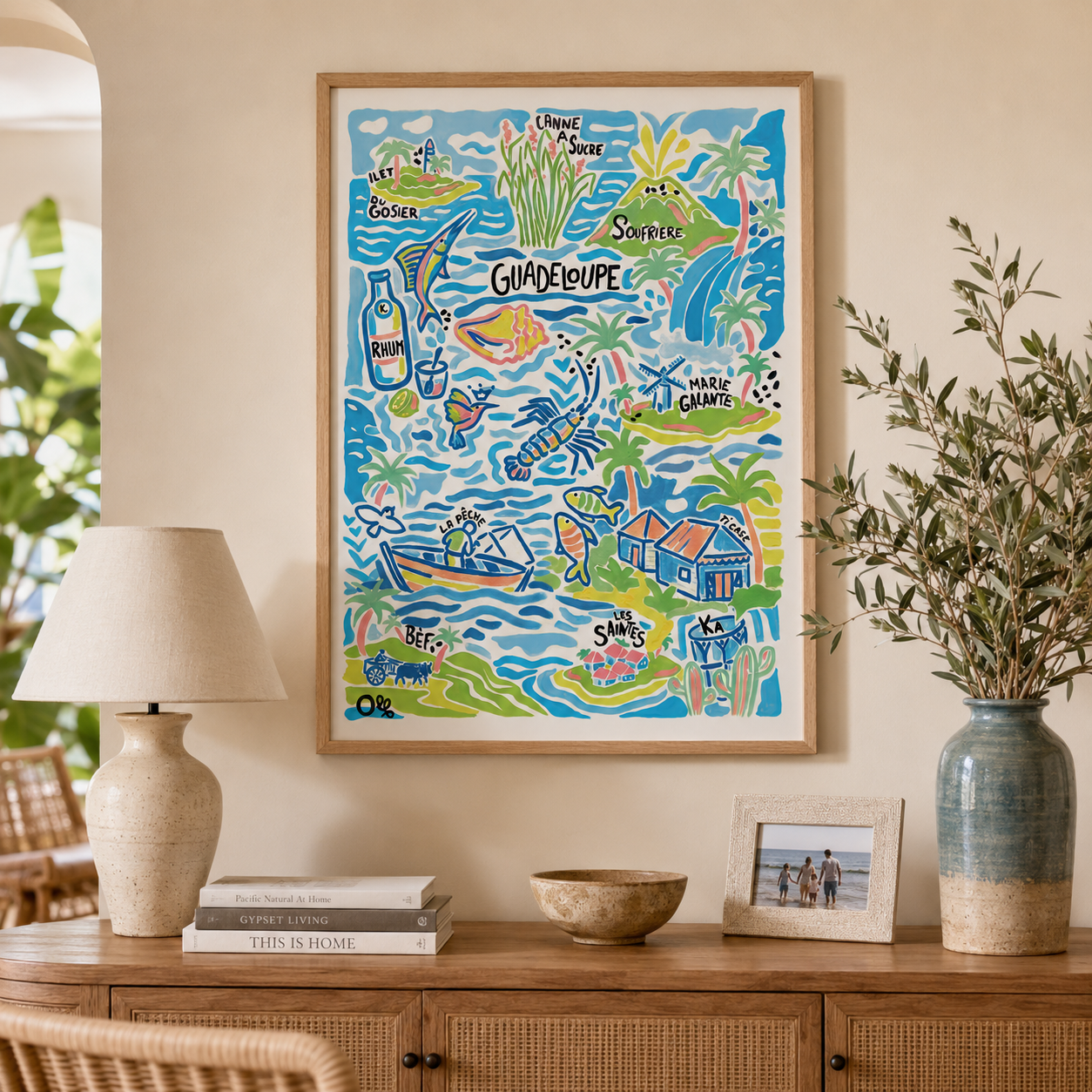 Affiche Guadeloupe | Peinture Olf 30×40 ou 50×70 cm