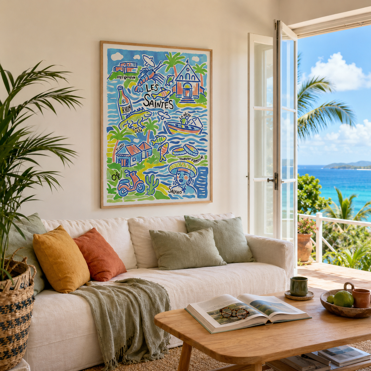 Affiche Les Saintes | Peinture Olf 30×40 ou 50×70 cm