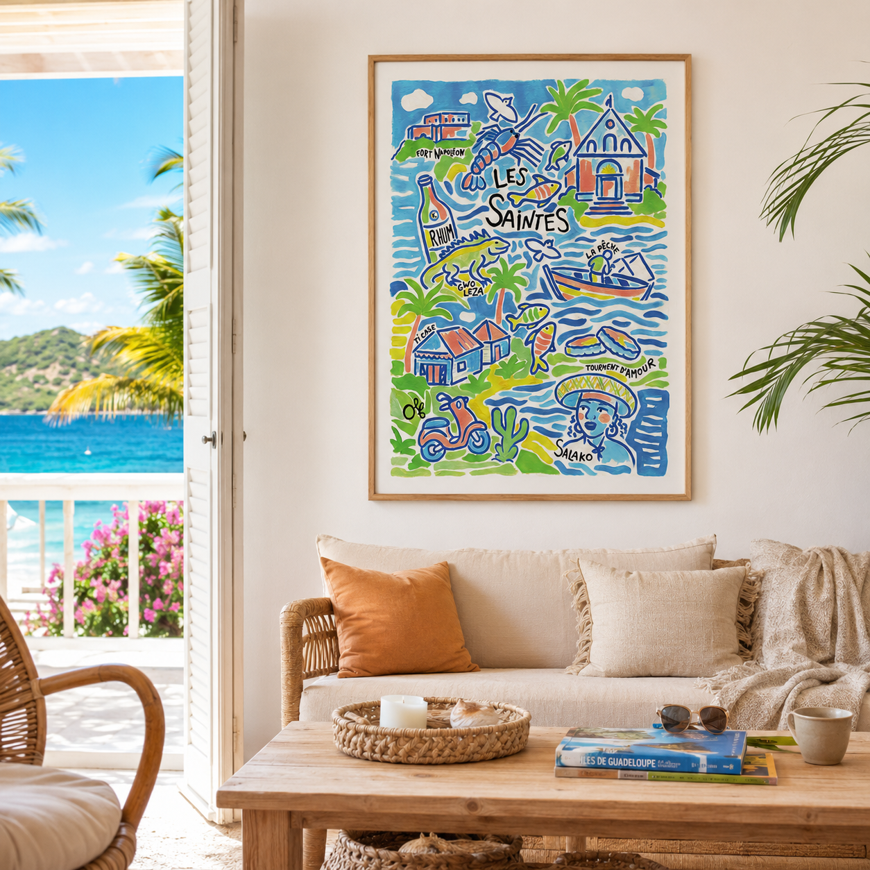 Affiche Les Saintes | Peinture Olf 30×40 ou 50×70 cm