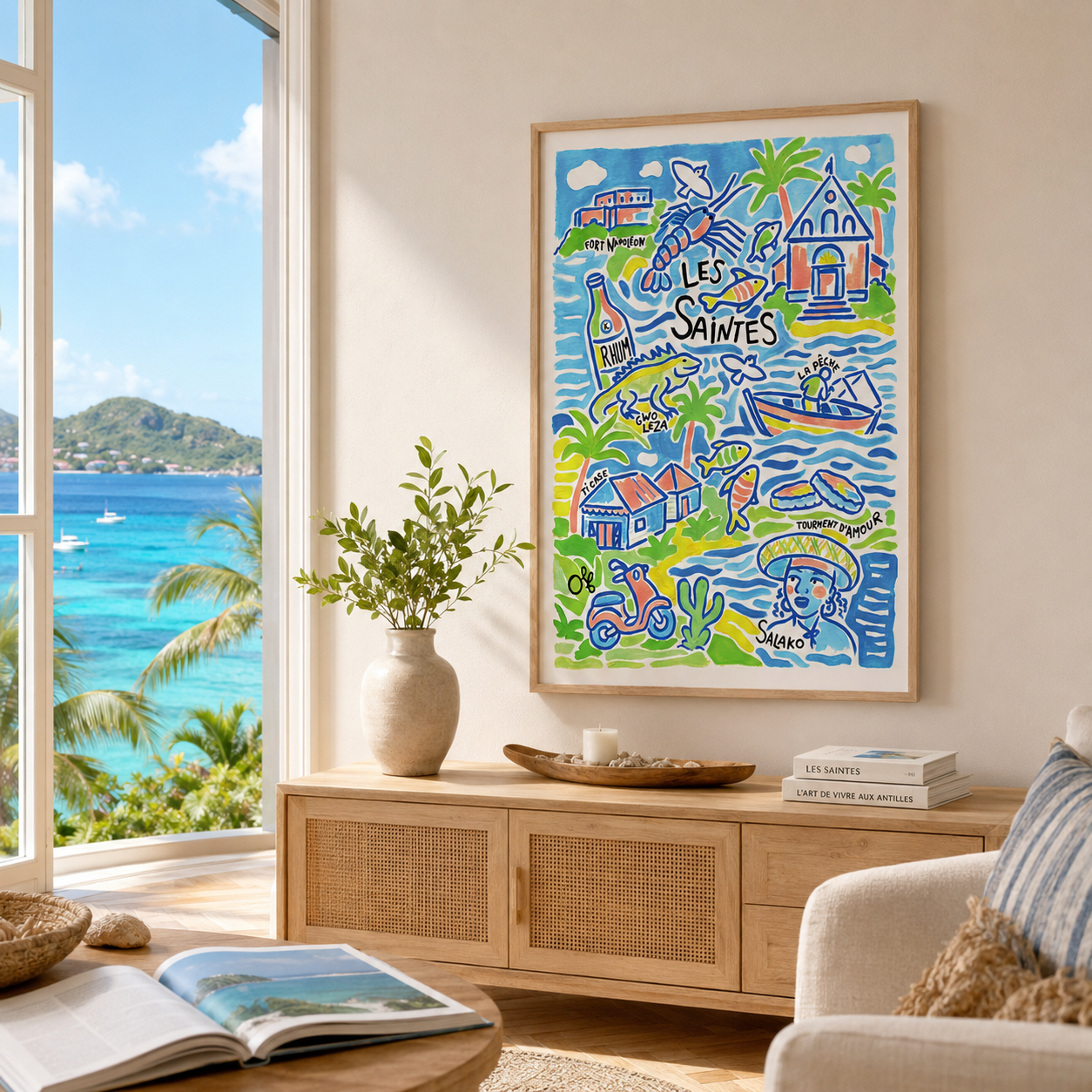 Affiche Les Saintes | Peinture Olf 30×40 ou 50×70 cm