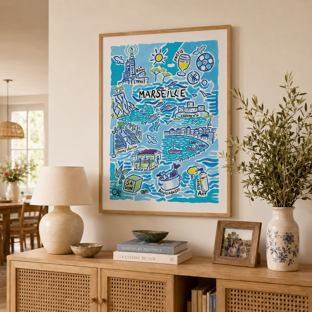 Affiche Marseille | Peinture Olf 30×40 ou 50×70 cm