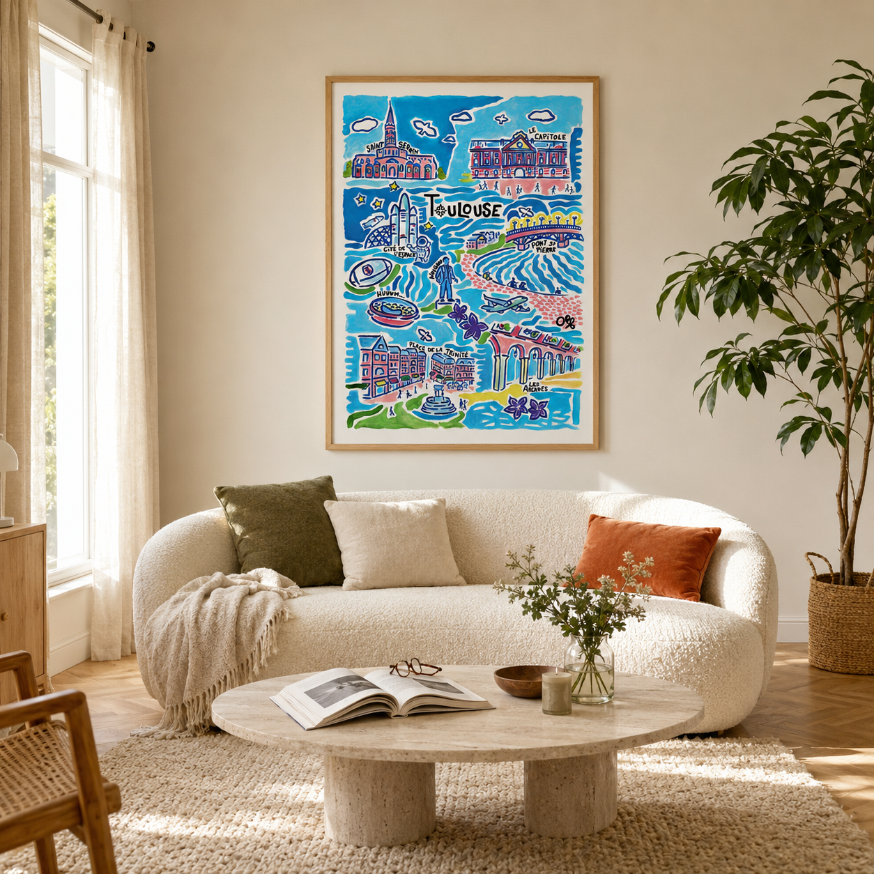 Affiche Toulouse | Peinture Olf 30×40 ou 50×70 cm
